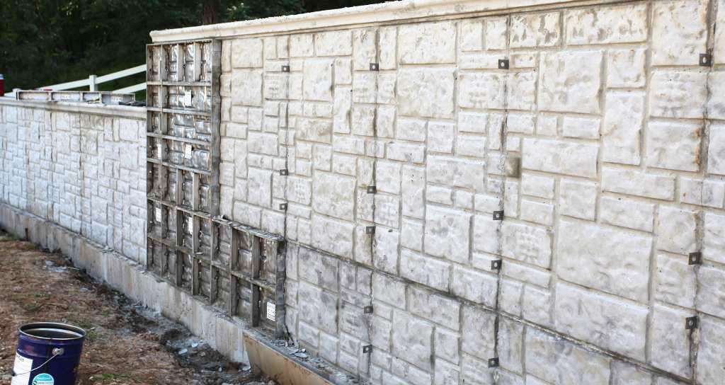 retaining wall ashlar stone pattern