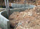 radius retaining wall