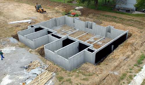 Auburn Alabama concrete foundation poured and completed with waterproofing.
