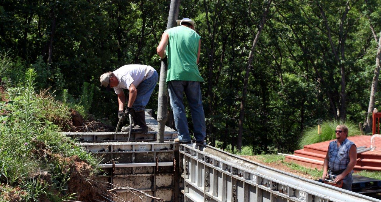 Concrete Pump Retaining Walls